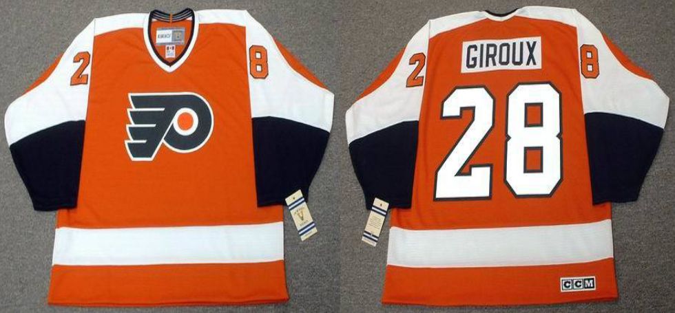 2019 Men Philadelphia Flyers 28 Giroux Orange CCM NHL jerseys